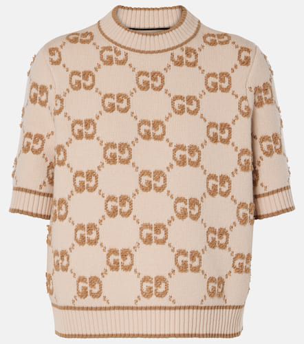 GG wool bouclÃ© jacquard top - Gucci - Modalova