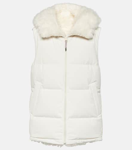 Reversible shearling down vest - Yves Salomon - Modalova