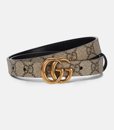 Cinturón GG Supreme de lona y piel reversible - Gucci - Modalova