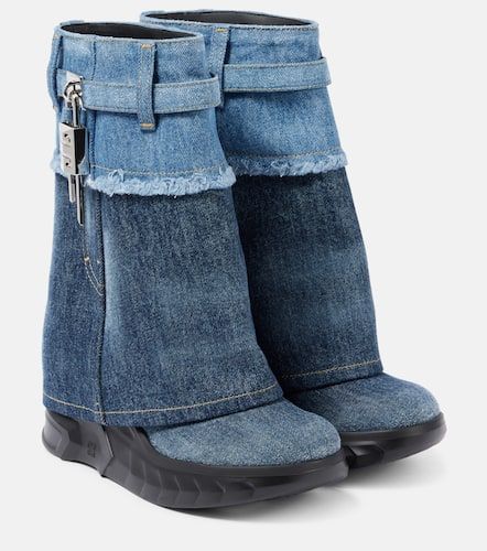 Stiefel Shark Lock Biker aus Denim - Givenchy - Modalova