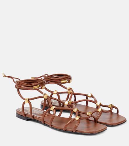Rockstud Net leather sandals - Valentino Garavani - Modalova