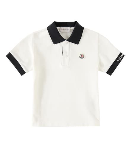 Logo cotton piquÃ© polo shirt - Moncler Enfant - Modalova