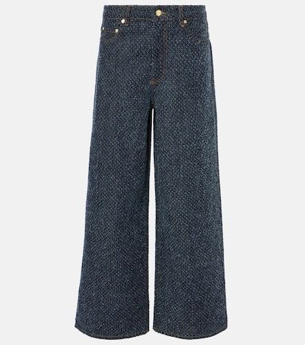 Fluffy mid-rise wide-leg jeans - Ganni - Modalova