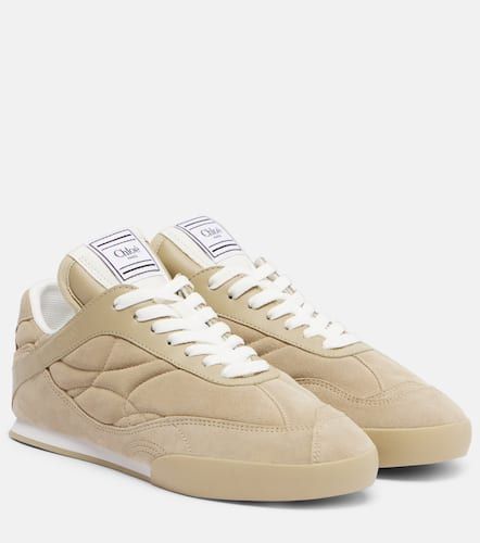 Kick leather-trimmed suede sneakers - Chloe - Modalova
