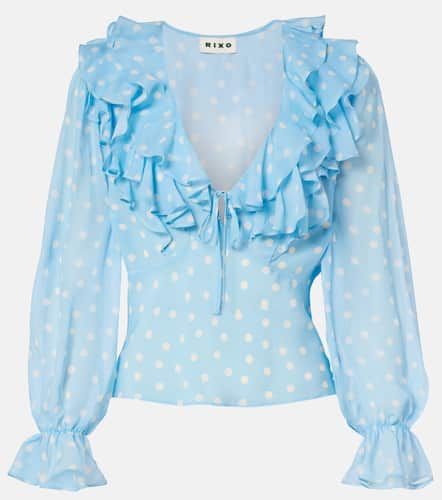 Rixo Lasca polka-dot silk top - Rixo - Modalova