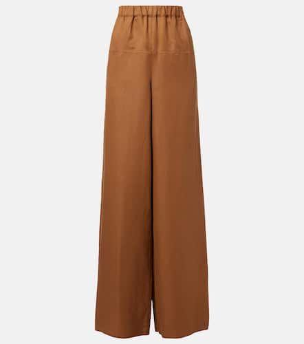 Pantalones anchos Onore de sarga de lino y seda - Max Mara - Modalova