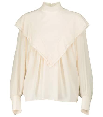 Chloé Blusa de crepé de seda con volantes - Chloe - Modalova