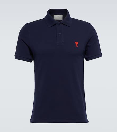 Ami Paris Logo cotton polo shirt - Ami Paris - Modalova