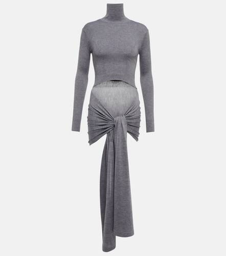 AlaÃ¯a Tie-front cashmere and silk turtleneck sweater - Alaia - Modalova