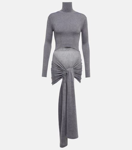 Tie-front cashmere and silk turtleneck sweater - Alaia - Modalova