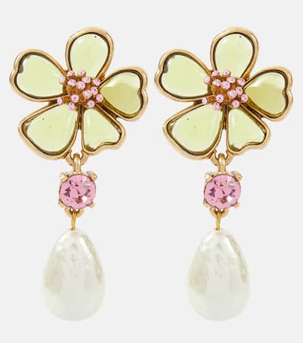 Ohrringe mit Kristallen und Zierperlen - Oscar de la Renta - Modalova