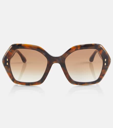 Tortoiseshell hexagonal sunglasses - Isabel Marant - Modalova