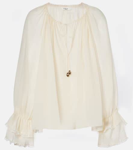 ChloÃ© Gathered silk georgette blouse - Chloe - Modalova