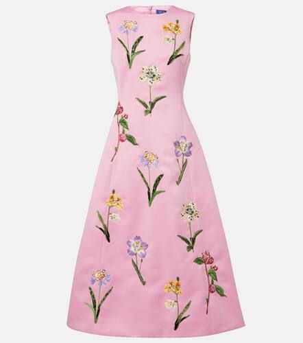 Cleo floral embroidered satin midi dress - Leo Lin - Modalova