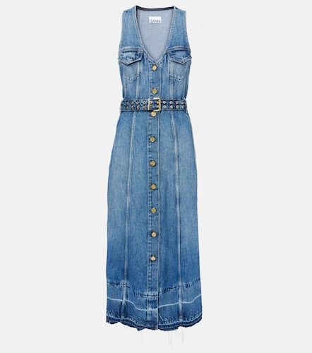 Ganni Midikleid aus Denim - Ganni - Modalova