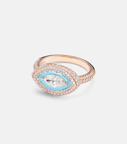 Anillo Marquise Eye de oro rosa de 18 ct con diamantes - Kamyen - Modalova