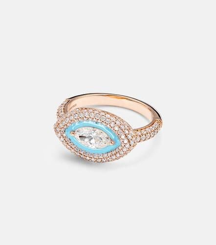 Marquise Eye 18kt rose pinky ring with diamonds - Kamyen - Modalova