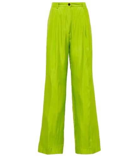 High-rise silk-blend wide-leg pants - Dries Van Noten - Modalova