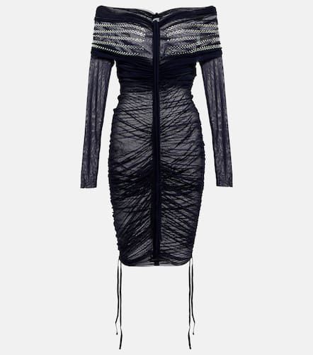 Crystal-embellished mesh minidress - Jean Paul Gaultier - Modalova