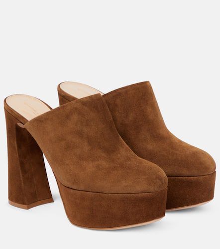 Gianvito Rossi Suede platform mules - Gianvito Rossi - Modalova