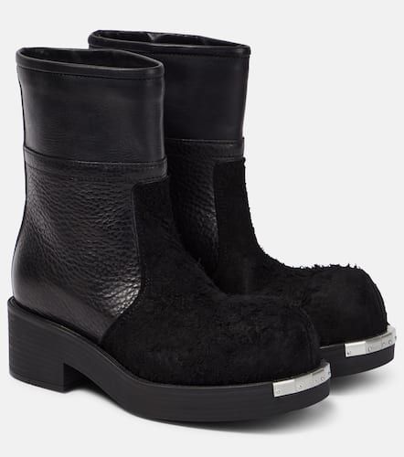 Ankle Boots aus Leder und Veloursleder - MM6 Maison Margiela - Modalova