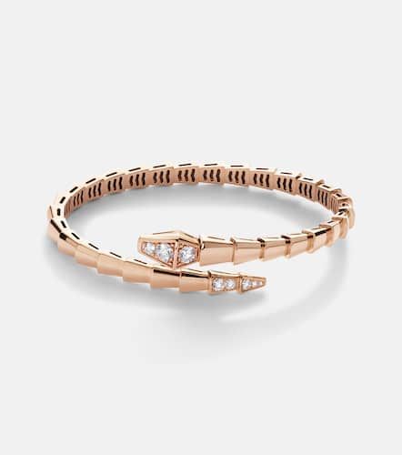 Pulsera Serpenti Viper de oro rosa de 18 ct con diamantes - Bvlgari - Modalova