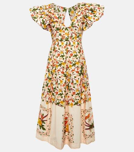 Clement floral cotton midi dress - Agua by Agua Bendita - Modalova