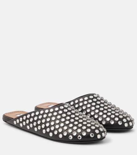 Alaïa Slippers aus Leder mit Kristallen - Alaia - Modalova