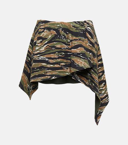 Minifalda de jersey de camuflaje - The Attico - Modalova