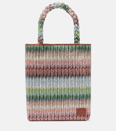 Zigzag Large leather-trimmed tote bag - Missoni - Modalova