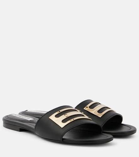 Logo leather slides - Victoria Beckham - Modalova