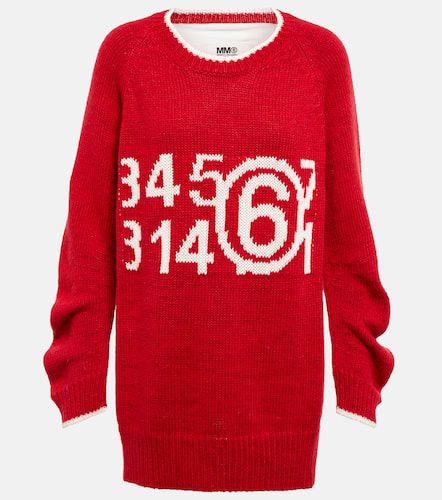 Pullover in misto cotone con logo - MM6 Maison Margiela - Modalova