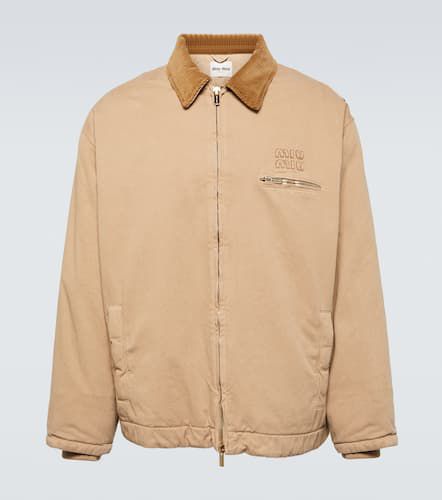 Cotton gabardine blouson jacket - Miu Miu - Modalova