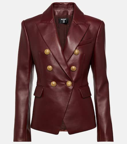 Balmain Blazer in pelle - Balmain - Modalova