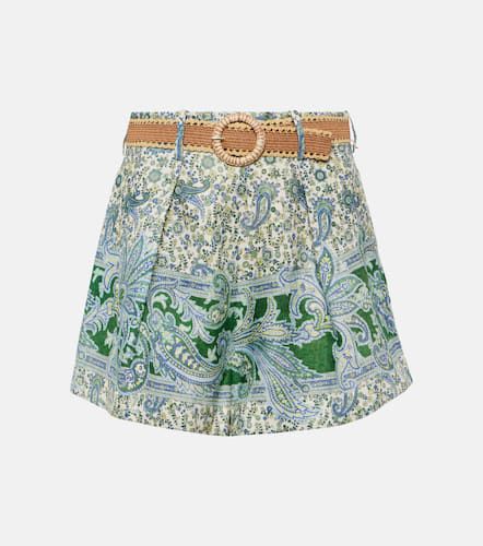 Shorts Ottie in lino con stampa paisley - Zimmermann - Modalova