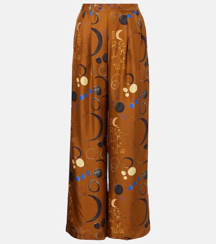 Isola printed mid-rise straight pants - Asceno - Modalova