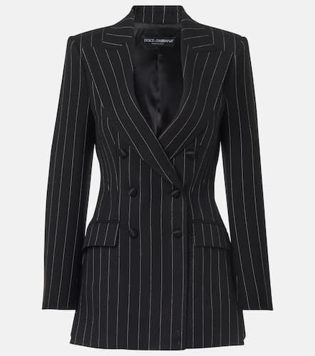 Blazer in lana a righe - Dolce&Gabbana - Modalova