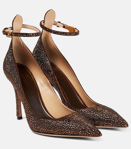 Pumps Tan-Go in suede con cristalli - Valentino Garavani - Modalova