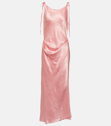 Acne Studios Wrap satin midi dress - Acne Studios - Modalova