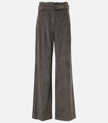 High-rise cotton tapered pants - Brunello Cucinelli - Modalova