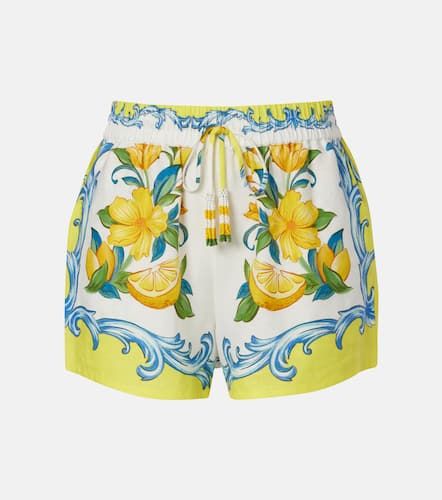 Shorts in misto lino con stampa floreale - Farm Rio - Modalova