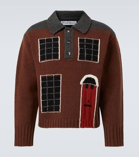 Polo House de lana en intarsia - JW Anderson - Modalova