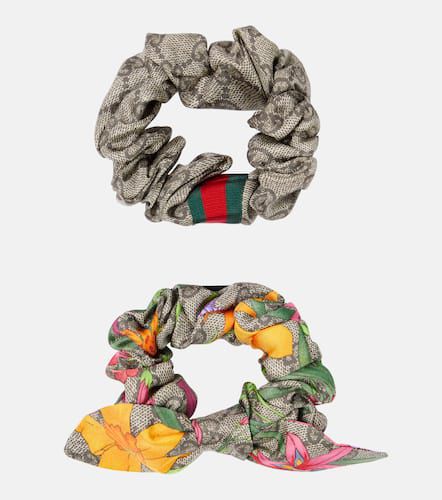 Gucci GG set of 2 silk scrunchies - Gucci - Modalova