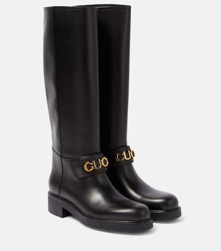 Gucci Verzierte Stiefel aus Leder - Gucci - Modalova
