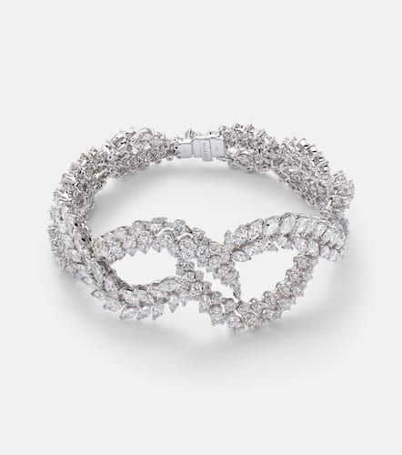 Y-Couture 18kt white gold bangle with diamonds - Yeprem - Modalova