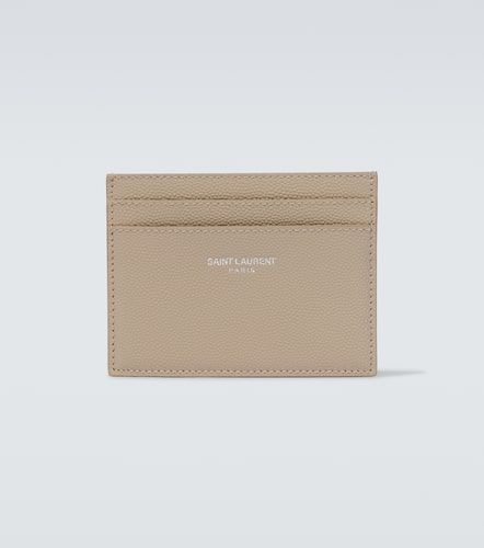 Embossed leather card holder - Saint Laurent - Modalova