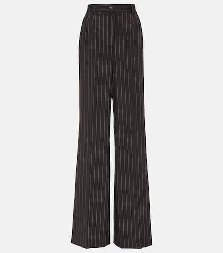 Pinstripe high-rise wool wide-leg pants - Dolce&Gabbana - Modalova