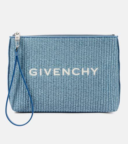 Givenchy Logo raffia-effect pouch - Givenchy - Modalova
