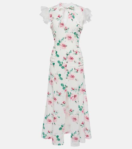 Floral silk midi dress - Alessandra Rich - Modalova