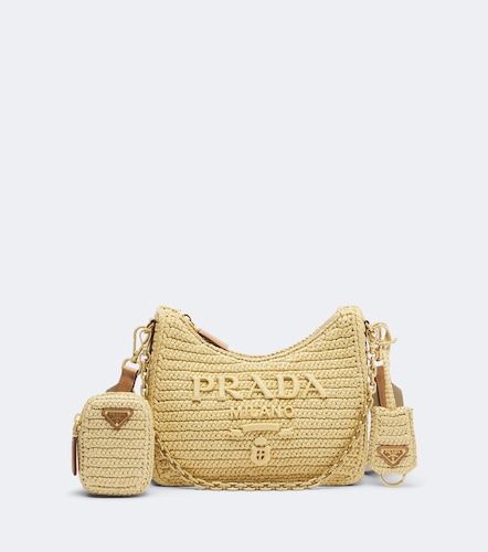 Borsa a spalla Re-Edition 2005 Mini effetto rafia - Prada - Modalova